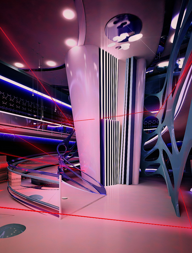 Своим проектом дизайна интерьера лазерного пейнтбольного клуба с нами поделилась Светлана Прохорова, став 33-им участником Архиконкурса 2012. 
