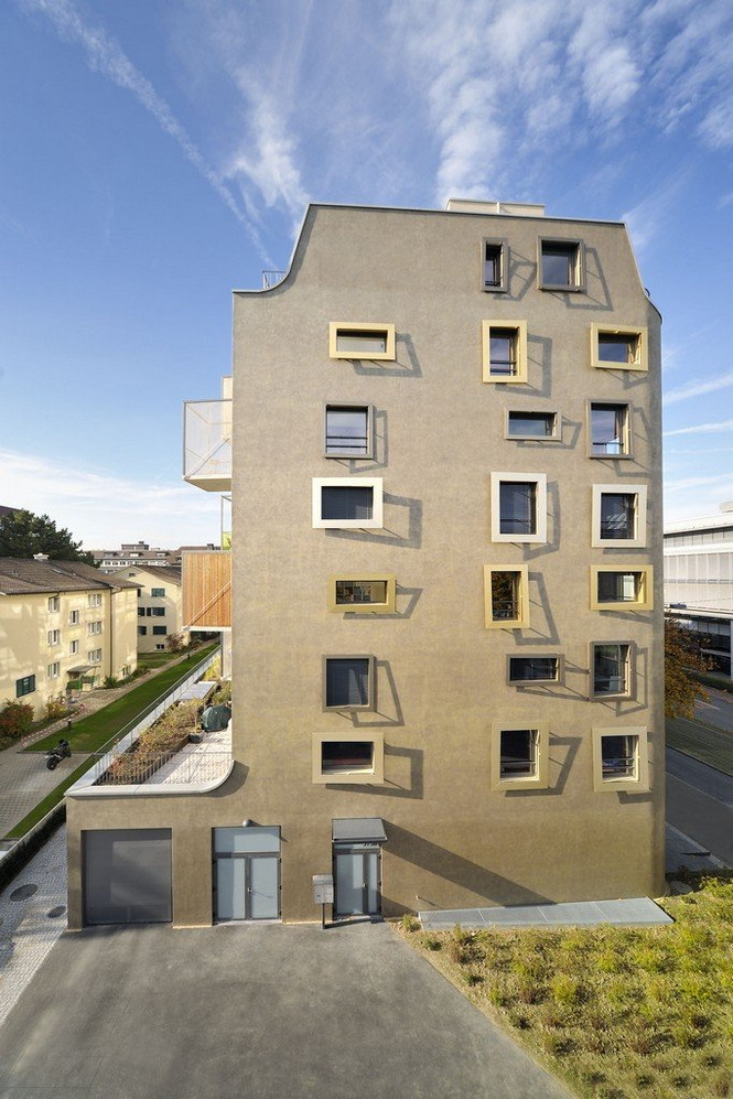 Архитектурное бюро Camenzind Evolution в плотном сотрудничестве со своим клиентом, компанией Swiss Life, создали уникальный проект жилого комплекса на 45 индивидуальных квартир. Основной задачей было разработать квартиры, которые бы обладали индивидуальностью