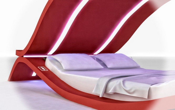 Кровать "On the wave" это идея русского дизайнера Натальи Румянцевой. Она создала кровать, похожую на гигантские волны.