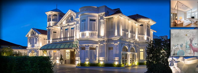Архитекторы студии Ministry of Design, основанной в Сингапуре, превратили 100-летний особняк Macalister Mansion в Пенаге, Малайзия, в современный отель.