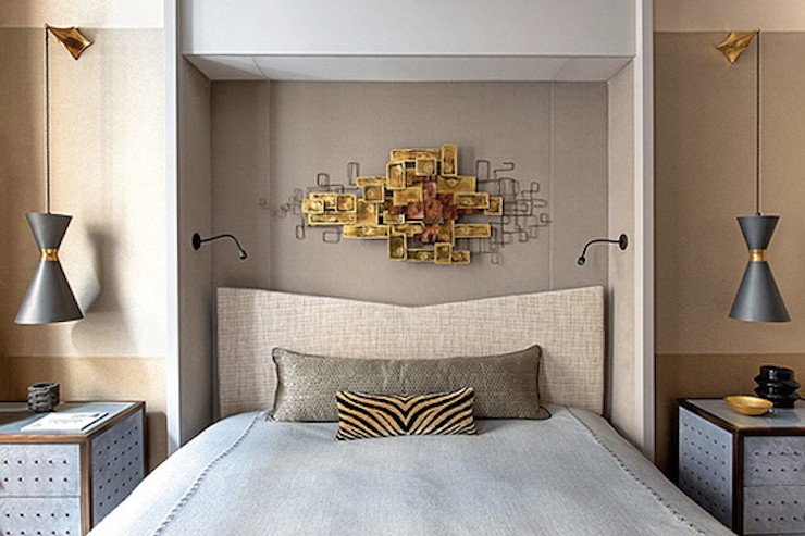 3-Jean-Louis-Deniot-contemporary-bedroom-using-mid-century-modern-lighting-in-black-and-golden