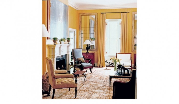 Элегантная гостинная в теплых цвета, Виктория Хаган