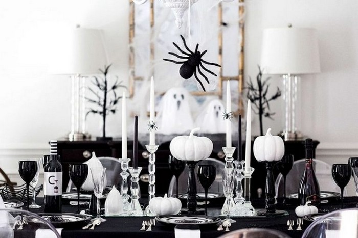 декорирование столов на хэллоуин